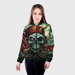 Куртка с капюшоном женская Джолли Пират Октопус, цвет: 3D-черный — фото 2