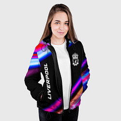 Куртка с капюшоном женская Liverpool speed game lights, цвет: 3D-черный — фото 2