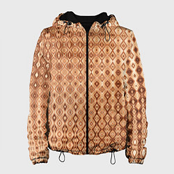 Женская куртка Светлый коричневый абстрактный узор