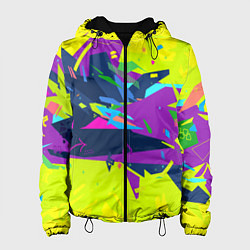 Куртка с капюшоном женская В стиле киберпанка, цвет: 3D-черный