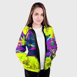 Куртка с капюшоном женская В стиле киберпанка, цвет: 3D-черный — фото 2