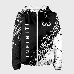 Женская куртка Инфинити: следы от шин