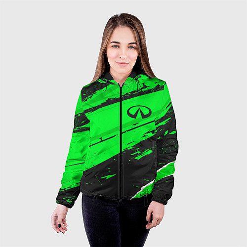 Женская куртка Infiniti sport green / 3D-Черный – фото 4