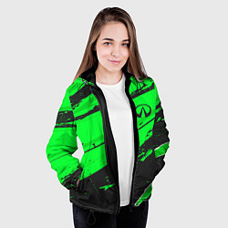 Куртка с капюшоном женская Infiniti sport green, цвет: 3D-черный — фото 2