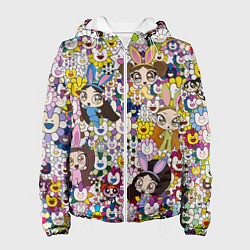 Куртка с капюшоном женская Right now NewJeans and Takashi Murakami, цвет: 3D-белый