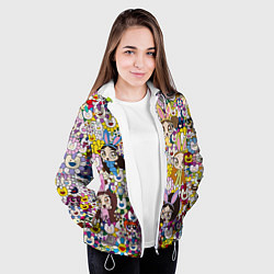 Куртка с капюшоном женская Right now NewJeans and Takashi Murakami, цвет: 3D-белый — фото 2