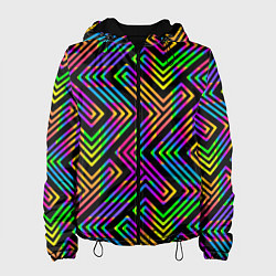 Женская куртка Линии лабиринта спектрального цвета