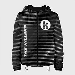 Куртка с капюшоном женская The Killers metal rock lines, цвет: 3D-черный