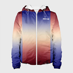 Женская куртка Красный-синий градиентный узор