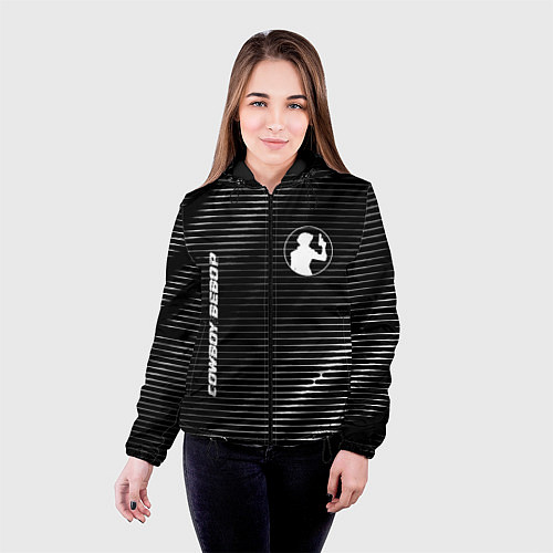 Женская куртка Cowboy Bebop metal anime lines / 3D-Черный – фото 4
