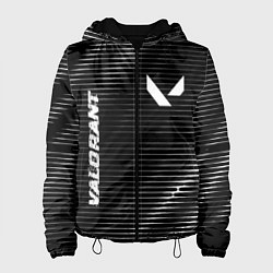 Куртка с капюшоном женская Valorant metal game lines, цвет: 3D-черный