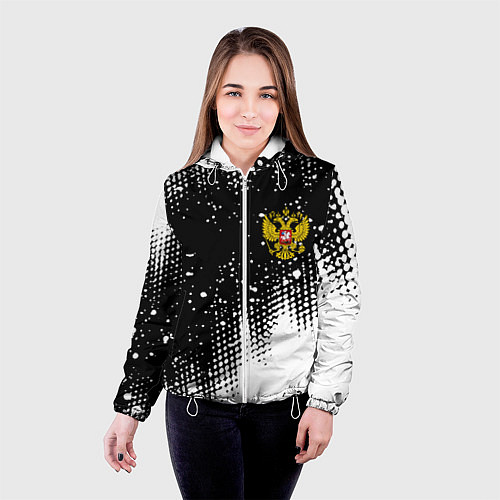 Женская куртка Герб Росси краски / 3D-Белый – фото 4