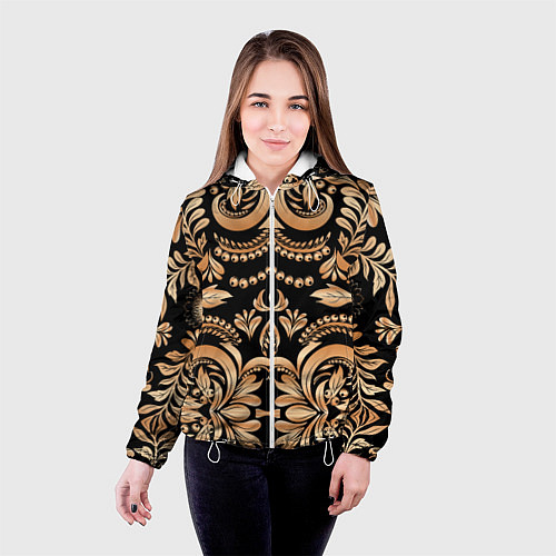 Женская куртка Славянский этнический узор / 3D-Белый – фото 4