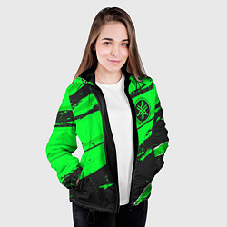Куртка с капюшоном женская Yamaha sport green, цвет: 3D-черный — фото 2