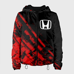 Куртка с капюшоном женская Honda sport grunge, цвет: 3D-черный