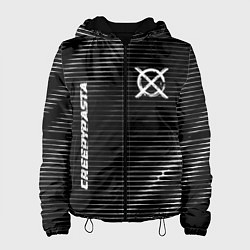 Куртка с капюшоном женская CreepyPasta metal anime lines, цвет: 3D-черный
