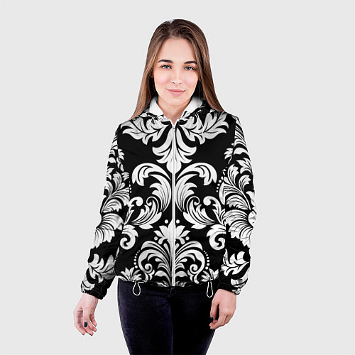 Женская куртка Дамасский орнамент / 3D-Белый – фото 4