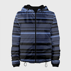 Женская куртка В полоску тёмно-синий