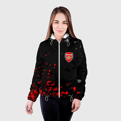 Женская куртка Arsenal spash / 3D-Белый – фото 4