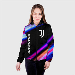 Куртка с капюшоном женская Juventus speed game lights, цвет: 3D-черный — фото 2