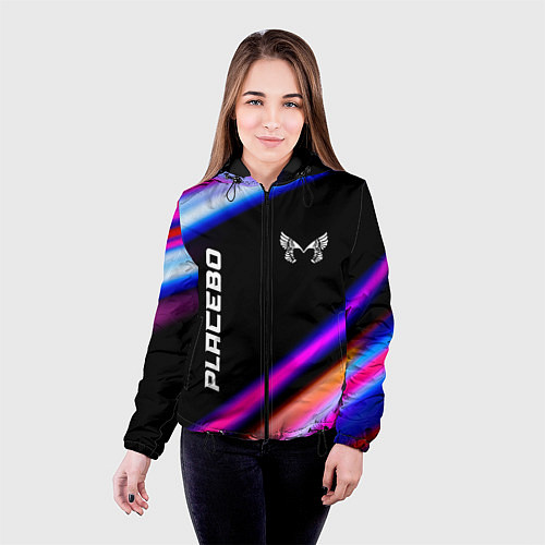Женская куртка Placebo neon rock lights / 3D-Черный – фото 4