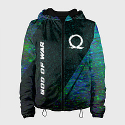 Женская куртка God of War glitch blue