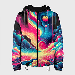 Женская куртка Neon space fantasy - ai art
