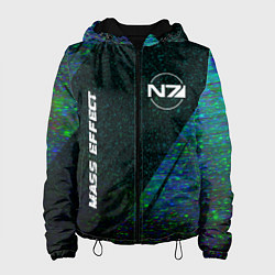 Женская куртка Mass Effect glitch blue