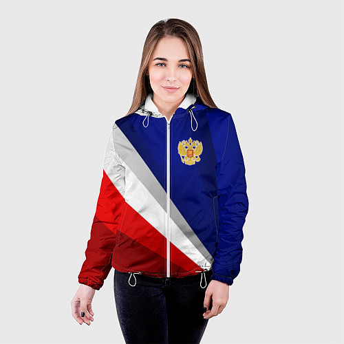 Женская куртка Россия - униформа федерации / 3D-Белый – фото 4