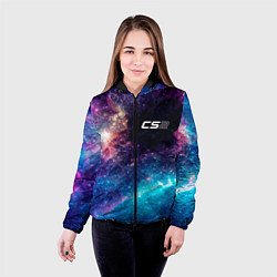 Куртка с капюшоном женская Counter Strike 2 space game, цвет: 3D-черный — фото 2