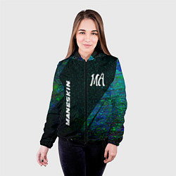Куртка с капюшоном женская Maneskin glitch blue, цвет: 3D-черный — фото 2
