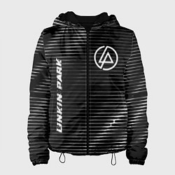 Куртка с капюшоном женская Linkin Park metal rock lines, цвет: 3D-черный