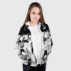 Куртка с капюшоном женская Коты с креативными хвостами, цвет: 3D-белый — фото 2