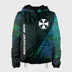 Женская куртка Resident Evil glitch blue