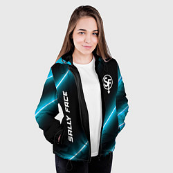 Куртка с капюшоном женская Sally Face неоновые лампы, цвет: 3D-черный — фото 2