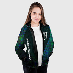 Куртка с капюшоном женская Architects glitch blue, цвет: 3D-черный — фото 2