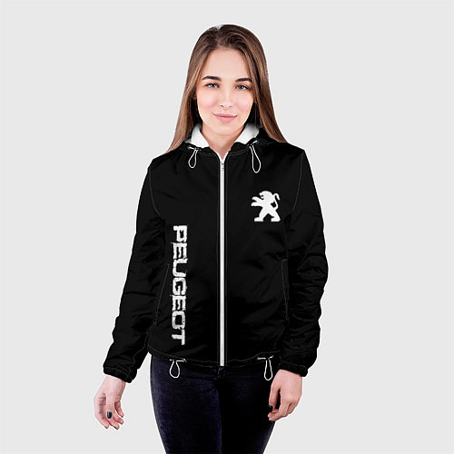 Женская куртка Peugeot logo white / 3D-Белый – фото 4