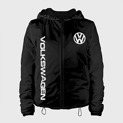 Куртка с капюшоном женская Volkswagen logo white, цвет: 3D-черный