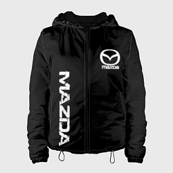 Куртка с капюшоном женская Mazda white logo, цвет: 3D-черный