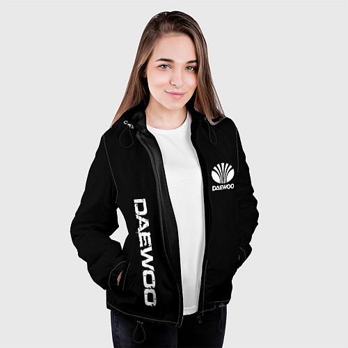 Женская куртка Daewoo logo white / 3D-Черный – фото 3
