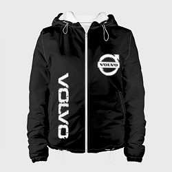 Куртка с капюшоном женская Volvo white logo auto steel, цвет: 3D-белый