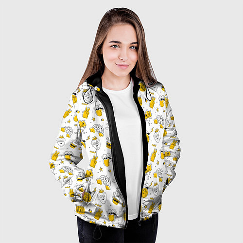 Женская куртка Хиппи бла бла / 3D-Черный – фото 3