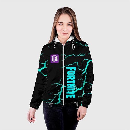 Женская куртка Fortnite storm games / 3D-Белый – фото 4