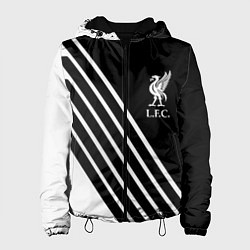 Куртка с капюшоном женская Liverpool sport fc geometry, цвет: 3D-черный