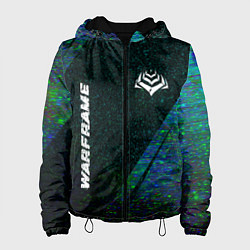 Куртка с капюшоном женская Warframe glitch blue, цвет: 3D-черный