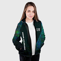 Куртка с капюшоном женская Depeche Mode glitch blue, цвет: 3D-черный — фото 2