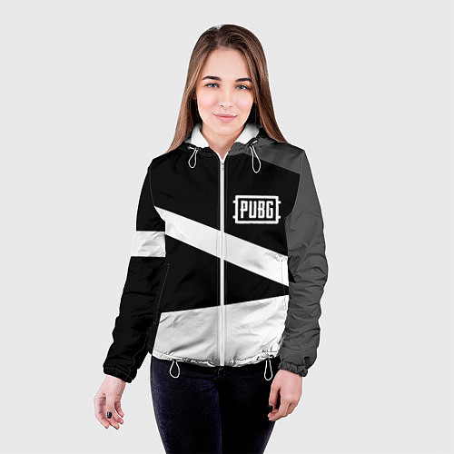 Женская куртка PUBG online geometry / 3D-Белый – фото 4