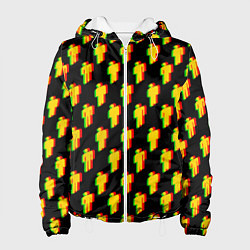 Женская куртка Billie Eilish glitch pattern