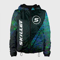 Куртка с капюшоном женская Skillet glitch blue, цвет: 3D-черный