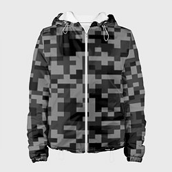 Женская куртка Камуфляжные пиксели блэк